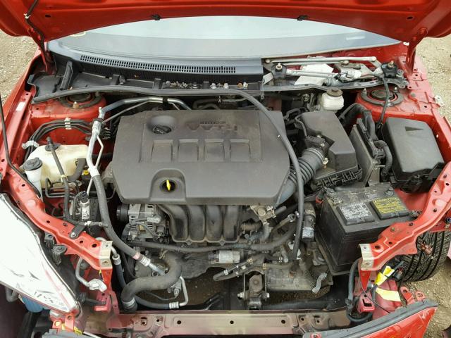 5YFBU4EE8DP162883 - 2013 TOYOTA COROLLA BA RED photo 7