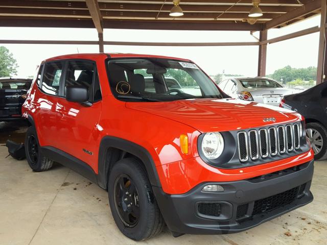 ZACCJAAB0HPF34671 - 2017 JEEP RENEGADE S RED photo 1