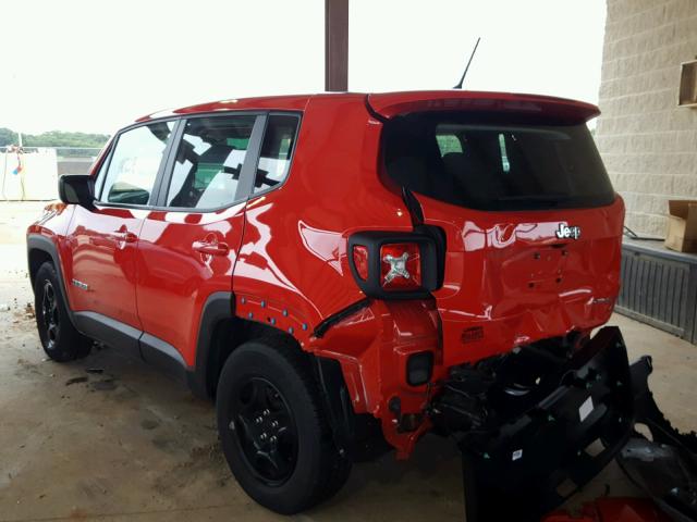 ZACCJAAB0HPF34671 - 2017 JEEP RENEGADE S RED photo 3