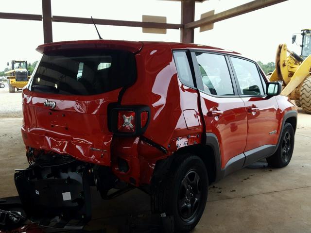 ZACCJAAB0HPF34671 - 2017 JEEP RENEGADE S RED photo 4