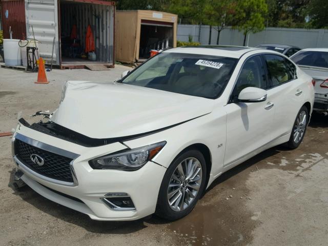 JN1EV7AP6JM365825 - 2018 INFINITI Q50 LUXE WHITE photo 2