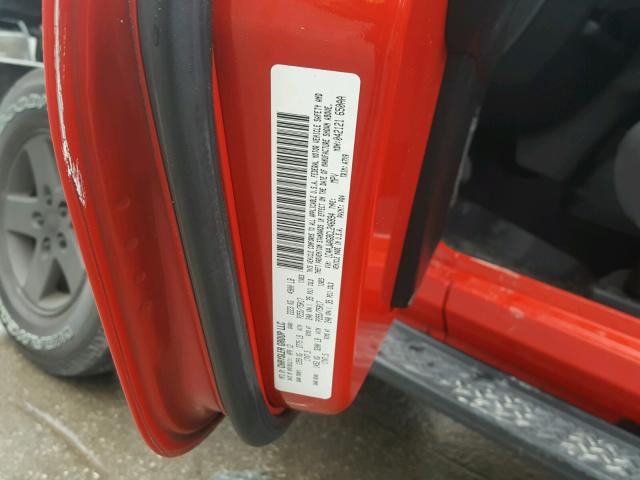 1C4AJWAG8CL246894 - 2012 JEEP WRANGLER S RED photo 10