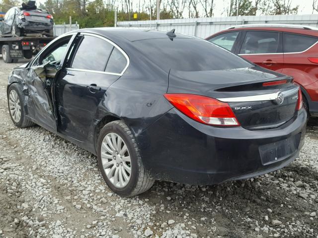 W04GP5EC5B1007818 - 2011 BUICK REGAL CXL BLACK photo 3