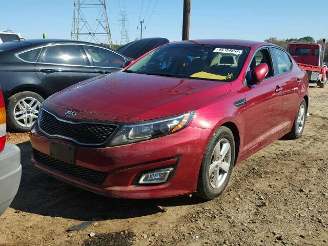 5XXGM4A72FG513473 - 2015 KIA OPTIMA LX RED photo 2