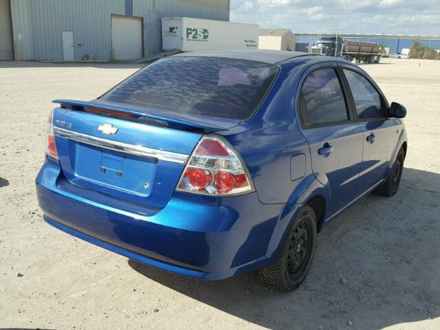 KL1TD56607B047156 - 2007 CHEVROLET AVEO BASE BLUE photo 4