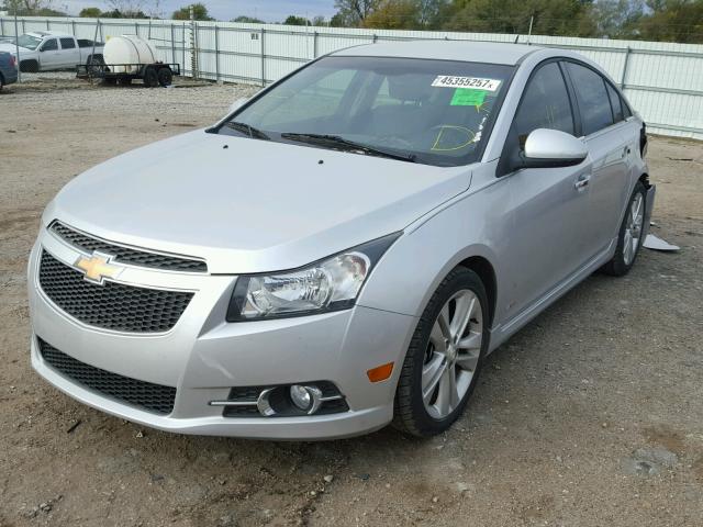 1G1PH5SC4C7363451 - 2012 CHEVROLET CRUZE LTZ SILVER photo 2