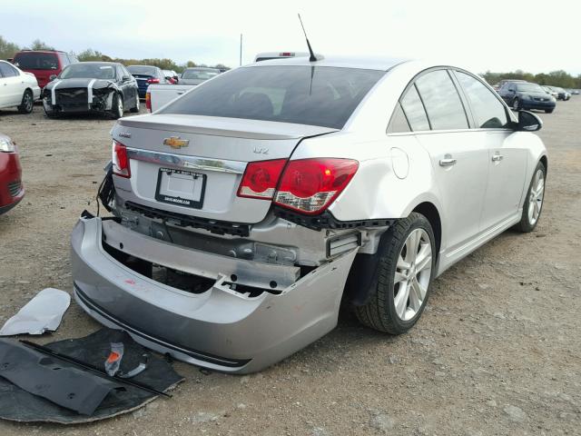 1G1PH5SC4C7363451 - 2012 CHEVROLET CRUZE LTZ SILVER photo 4