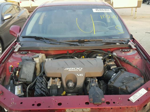 2G2WS522641131755 - 2004 PONTIAC GRAND PRIX MAROON photo 7