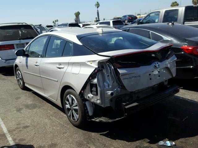 JTDKARFP8H3061671 - 2017 TOYOTA PRIUS PRIM ვერცხლისფერი ფოტო 3