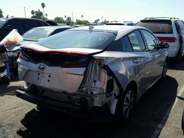 JTDKARFP8H3061671 - 2017 TOYOTA PRIUS PRIM ვერცხლისფერი ფოტო 4