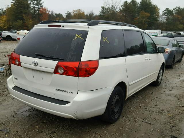 5TDZA23C96S432310 - 2006 TOYOTA SIENNA WHITE photo 4