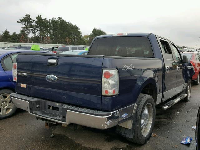 1FTPW14VX6KD37605 - 2006 FORD F150 BLUE photo 4