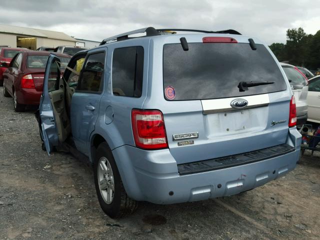 1FMCU49H98KD83174 - 2008 FORD ESCAPE HEV BLUE photo 3