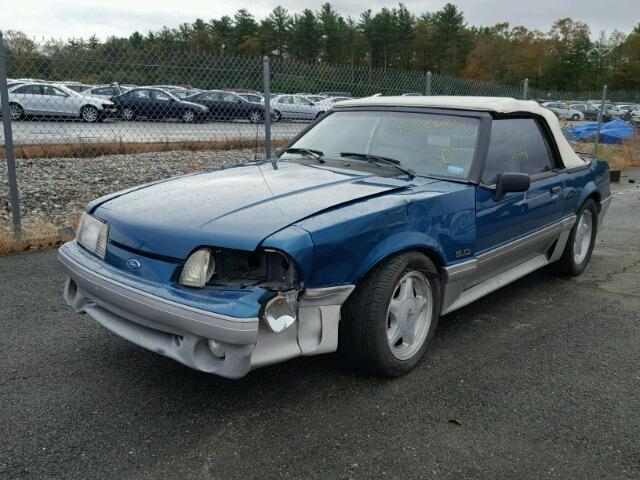 1FACP45EXPF179696 - 1993 FORD MUSTANG GT BLUE photo 2