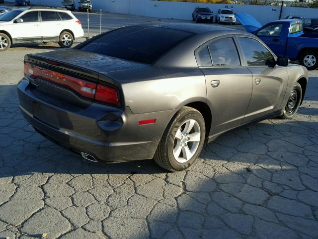 2C3CDXBG3EH168534 - 2014 DODGE CHARGER GRAY photo 4