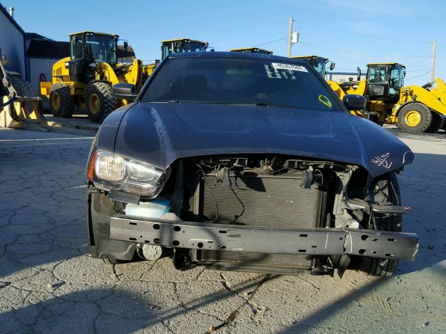 2C3CDXBG3EH168534 - 2014 DODGE CHARGER GRAY photo 9