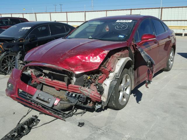 1FA6P0H71E5405694 - 2014 FORD FUSION SE RED photo 2