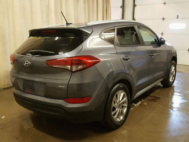 KM8J3CA40HU293834 - 2017 HYUNDAI TUCSON LIM GRAY photo 4