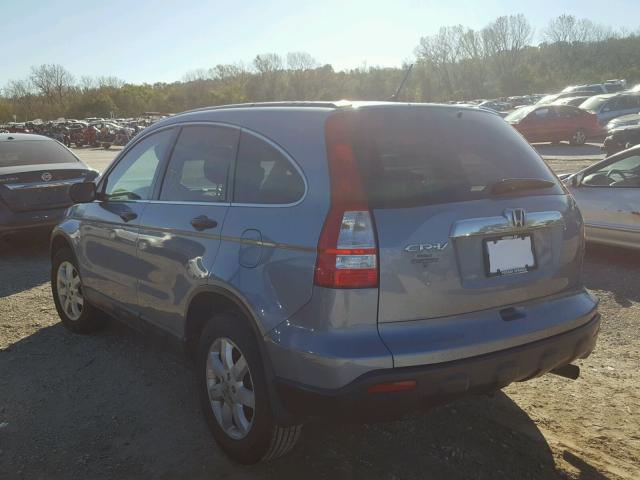 3CZRE48559G705847 - 2009 HONDA CR-V EX BLUE photo 3