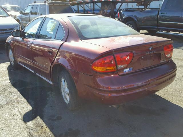 1G3NL52T41C260144 - 2001 OLDSMOBILE ALERO GL RED photo 3