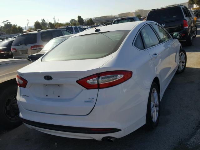 3FA6P0HD2ER235042 - 2014 FORD FUSION SE WHITE photo 4