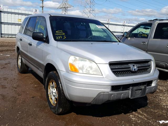 2HKYF18103H603154 - 2003 HONDA PILOT LX SILVER photo 1