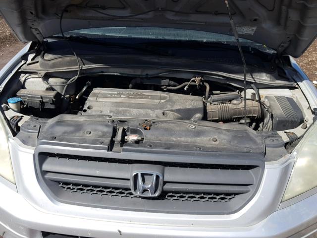 2HKYF18103H603154 - 2003 HONDA PILOT LX SILVER photo 7