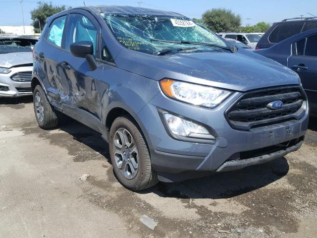 MAJ3P1RE5JC208409 - 2018 FORD ECOSPORT S GRAY photo 1