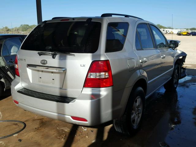 KNDJD735785856726 - 2008 KIA SORENTO EX SILVER photo 4