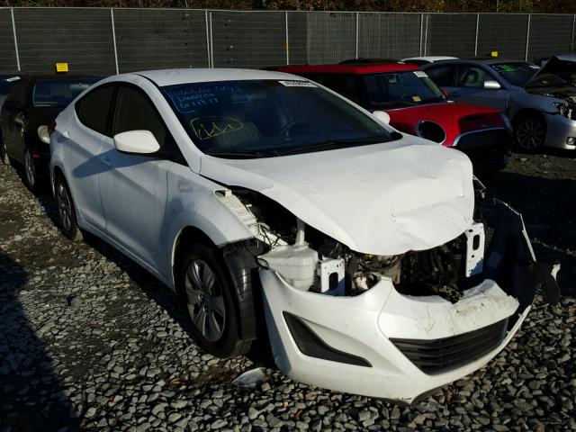 5NPDH4AE5GH665517 - 2016 HYUNDAI ELANTRA SE WHITE photo 1