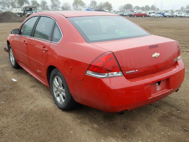 2G1WF5E33C1153496 - 2012 CHEVROLET IMPALA LS RED photo 3