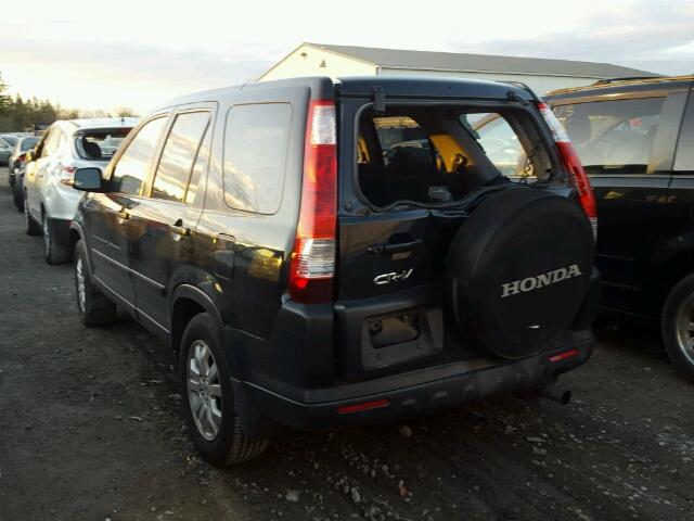 JHLRD78895C802411 - 2005 HONDA CR-V EX BLACK photo 3