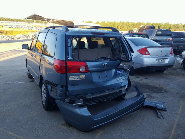 5TDZK23C48S202612 - 2008 TOYOTA SIENNA BLUE photo 3