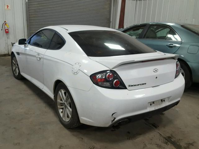 KMHHM66D77U246241 - 2007 HYUNDAI TIBURON GS WHITE photo 3