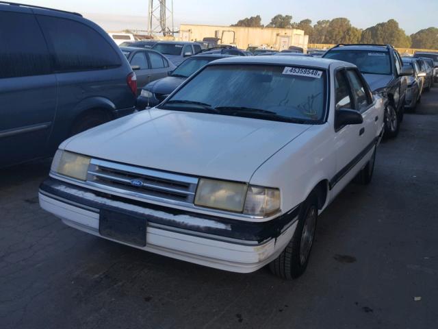 1FAPP36XXMK198490 - 1991 FORD TEMPO GL WHITE photo 2