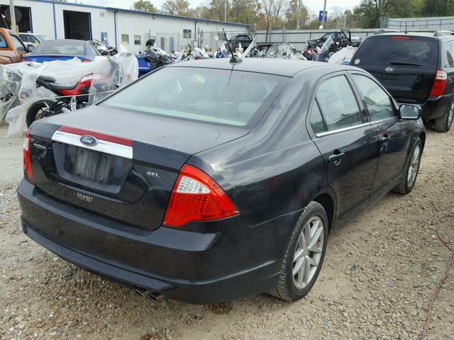 3FAHP0JA7AR336399 - 2010 FORD FUSION SEL BLACK photo 4