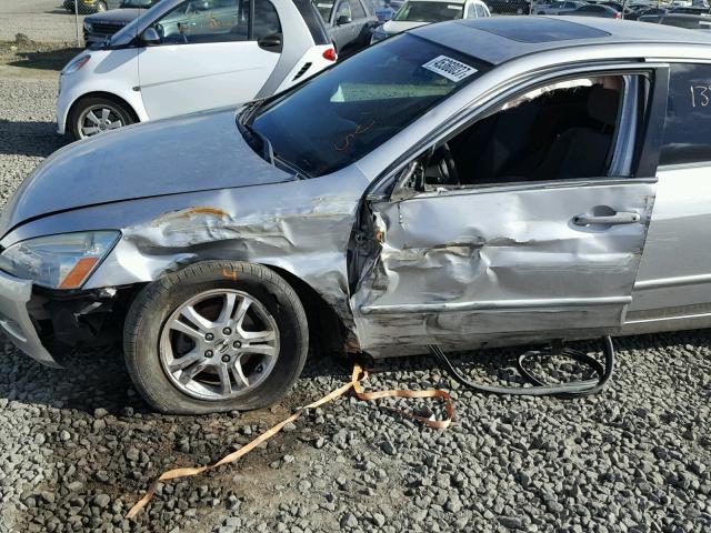 1HGCM56706A185254 - 2006 HONDA ACCORD EX SILVER photo 9