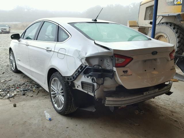 3FA6P0LU4DR265391 - 2013 FORD FUSION SE WHITE photo 3