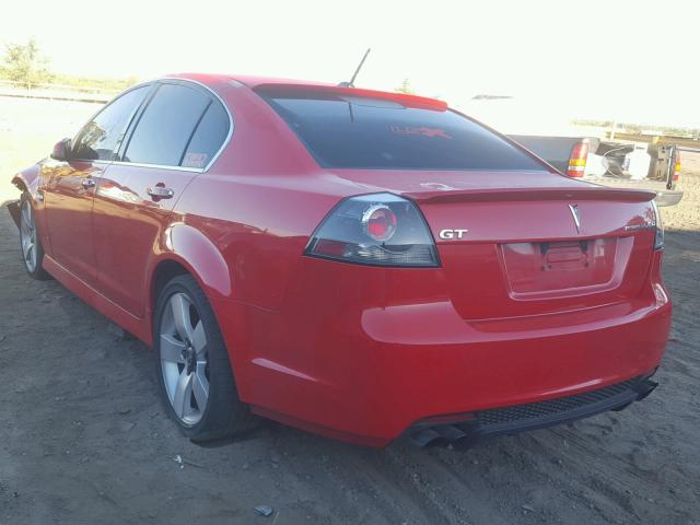 6G2EC57YX9L230203 - 2009 PONTIAC G8 GT RED photo 3