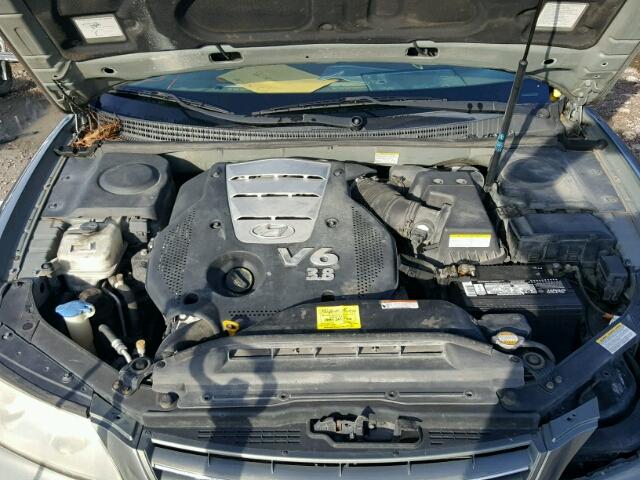 KMHFC46F06A115393 - 2006 HYUNDAI AZERA SE GRAY photo 7