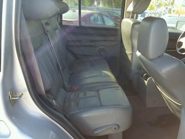 1J8HH48N96C106661 - 2006 JEEP COMMANDER SILVER photo 6