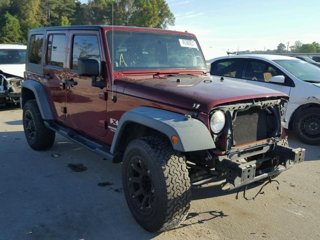 1J4GA39188L654919 - 2008 JEEP WRANGLER U BURGUNDY photo 1