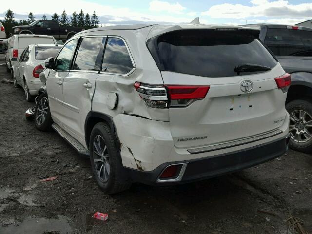 5TDJZRFH7HS513248 - 2017 TOYOTA HIGHLANDER WHITE photo 3