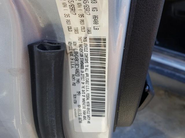 1J8HG48K18C140623 - 2008 JEEP COMMANDER SILVER photo 10