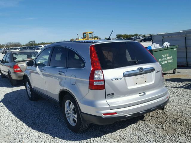 5J6RE4H78BL116088 - 2011 HONDA CR-V EXL SILVER photo 3