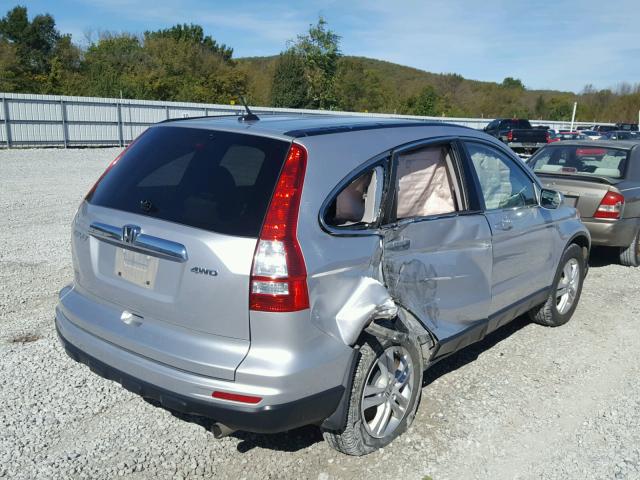 5J6RE4H78BL116088 - 2011 HONDA CR-V EXL SILVER photo 4