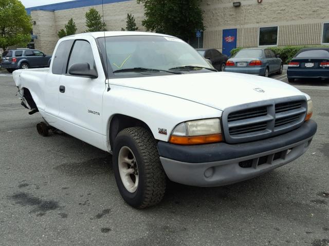 1B7GL22X2XS185548 - 1999 DODGE DAKOTA WHITE photo 1