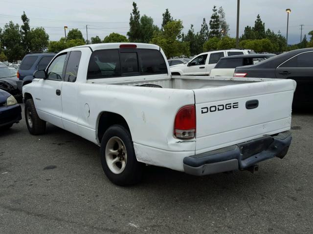 1B7GL22X2XS185548 - 1999 DODGE DAKOTA WHITE photo 3