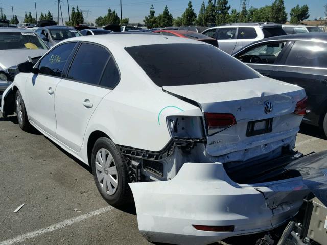 3VW2K7AJ3FM415397 - 2015 VOLKSWAGEN JETTA BASE WHITE photo 3