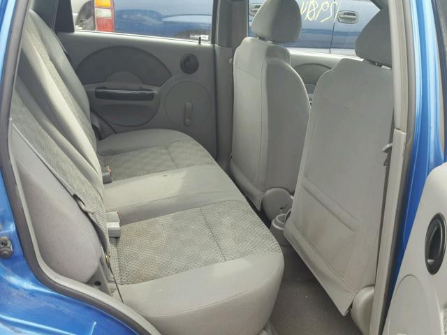 KL1TD62685B485917 - 2005 CHEVROLET AVEO BASE Көк фото 6